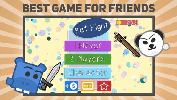 Pet Fight - Game for 2 Players screenshot 1