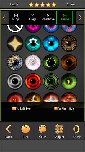 Sharingan - Eye And Hair Color 4 تصوير الشاشة