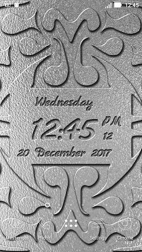 Carved Digital Clock Live Wallpaper 3D with photo screenshot 5