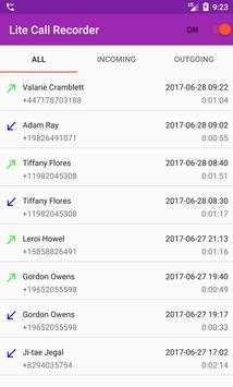 Lite Call Recorder screenshot 1