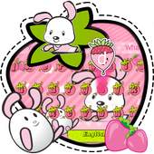 Cute Pink Rabbit Keyboard Theme 10001005