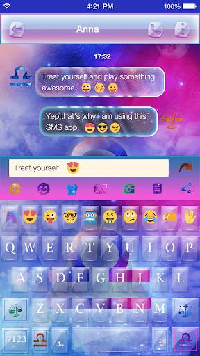 Libra Emoji Keyboard Theme screenshot 3