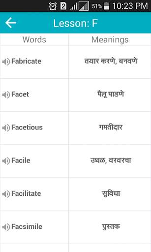 Spoken Vocabulary in Marathi скриншот 6