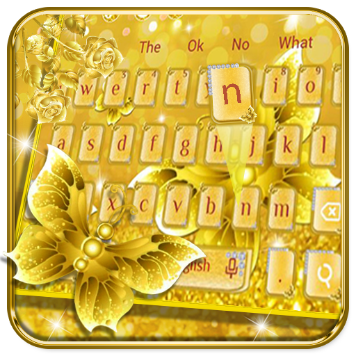 Golden Butterfly Keyboard Theme icon
