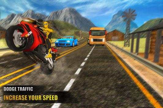 Super Hero Bike Endless Racing 3D screenshot 2