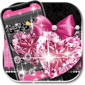 Pink Diamond Love Heart Theme icon