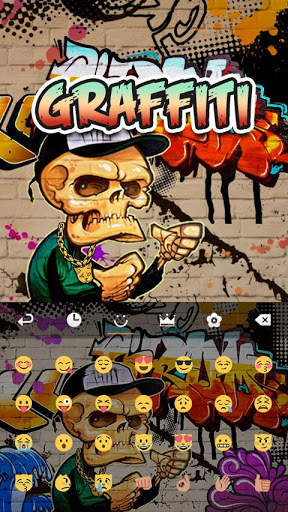 Retro Grafitti GO Keyboard Animated Theme screenshot 4