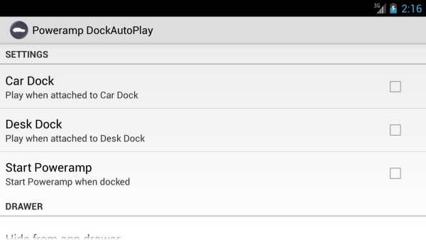 Poweramp DockAutoPlay screenshot 2