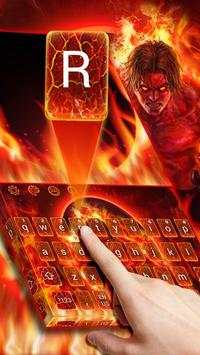 Flaming Fire Battle Keyboard Theme screenshot 2