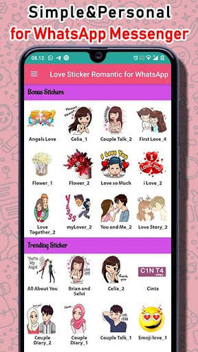Love Sticker Romantic WAStickerApps for WhatsApp screenshot 1