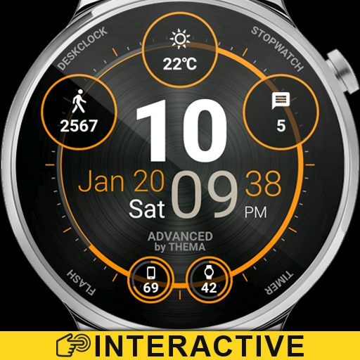 Advanced Watch Face &amp; Clock Widget आइकन