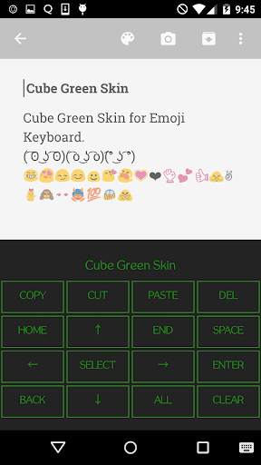 Green Neon Emoji Keyboard Skin screenshot 3