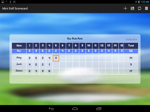 Mini Golf Scorecard स्क्रीनशॉट 6