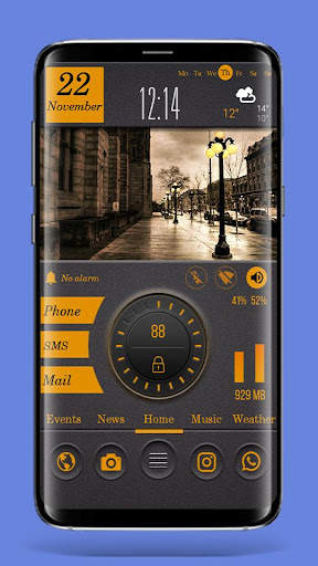 Тема DarkOrange для Total Launcher screenshot 1