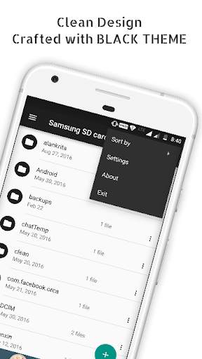Black File Manager - Root Explorer & FTP Share screenshot 1