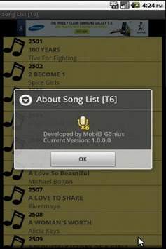 Song List [T6] screenshot 3