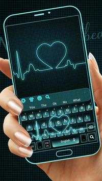 Neon Heartbeat LIVE Keyboard Theme screenshot 2