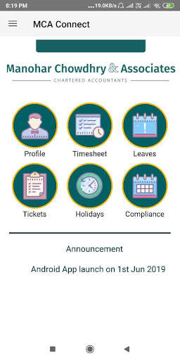 MCA Connect Android App screenshot 2