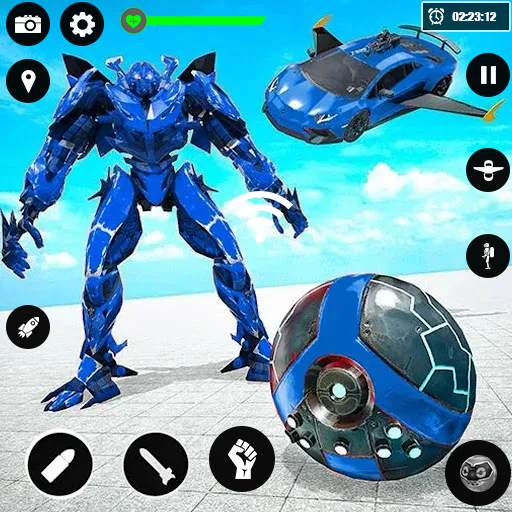 Red Ball Robot Car: Robot Game screenshot 1