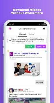 Likee Video Downloader - Without Watermark screenshot 1