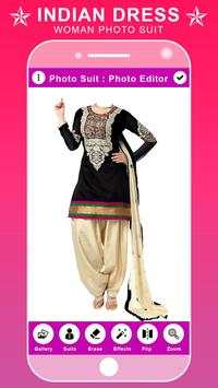 Indian Woman Dress Photo Suit screenshot 1