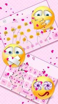 Cute Love Hands Pink Keyboard Theme screenshot 3
