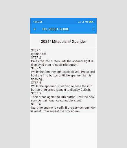 Reset Oil Service Guide Lite screenshot 6