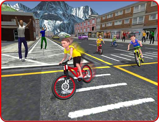 Kids Bicycle Rider Street Race скриншот 13