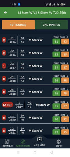 Cricscore 11 screenshot 6