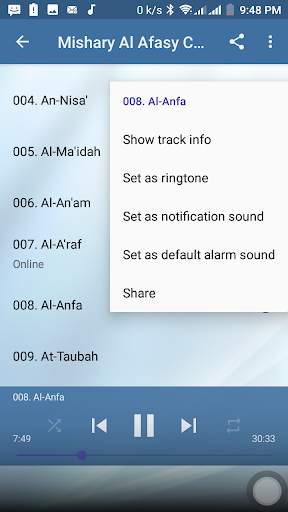 Mishary Al Afasy Offline Quran Mp3 screenshot 6