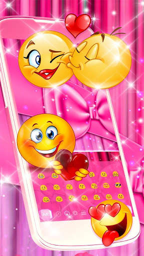 Keyboard Glittering Pink Love screenshot 3
