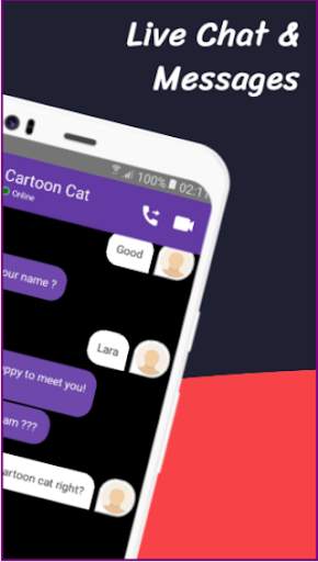 Cartoon Cat Video Call and Live Chat Messenger ☎️ screenshot 2