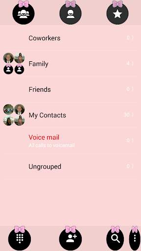 Dialer Ribbon Pink Pastel Theme screenshot 5