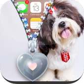 Cute Dog Zipper Screen Lock Ziplock Wallpaper Free icon