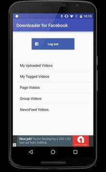 Downloader for Facebook Videos screenshot 1