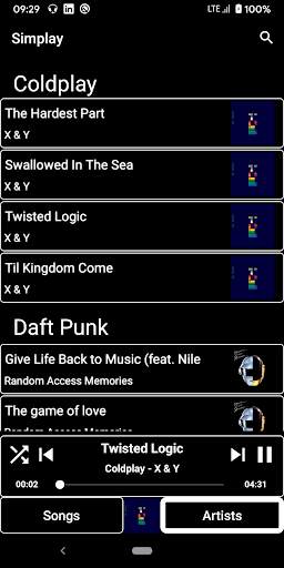 Simplay - a simple music player. screenshot 1