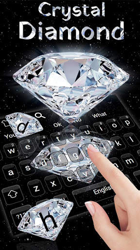 Crystal Diamond Black Keyboard Theme screenshot 2