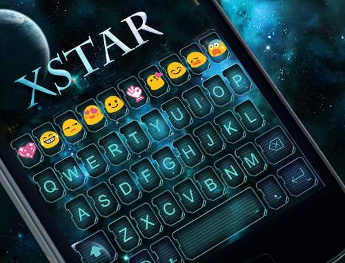 X Star Emoji Keyboard Theme screenshot 6