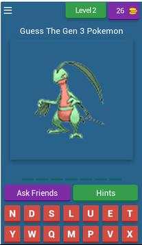 Pokemon Master Quiz Generation 3 screenshot 3