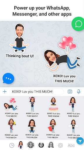 Emolfi Keyboard: selfie stickers for messengers screenshot 2
