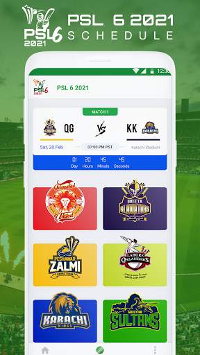 PSL 6 2021 Pakistan Super League Schedule & Teams screenshot 1