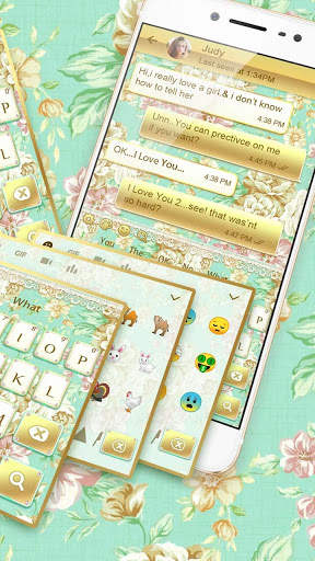 Gold Flower Keyboard screenshot 3