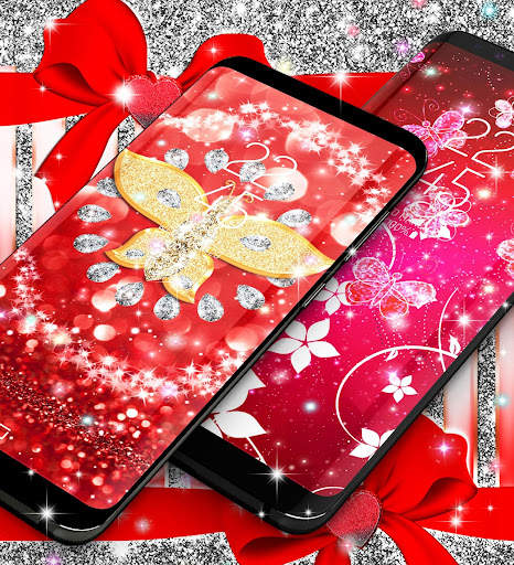 Red glitter live wallpaper screenshot 4