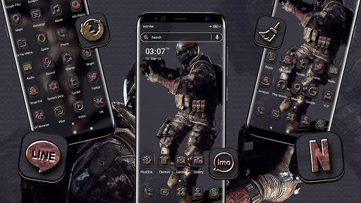 Black Commando Launcher Theme screenshot 4