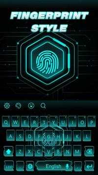 Tech FingerPrint Style Keyboard Theme screenshot 1