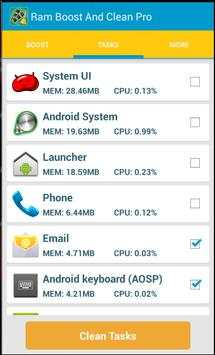 Ram Boost And Clean Pro screenshot 3