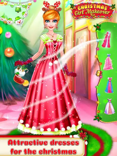 Christmas Girl Makeover Game -Christmas Girl Games screenshot 4