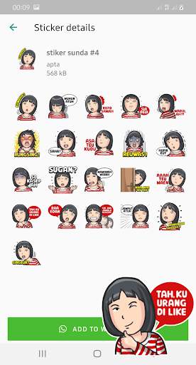 Stiker Lucu Bahasa Sunda WAStickerApps screenshot 4