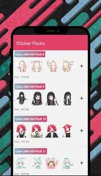 Cute Little Girl Stickers For Whatsapp screenshot 1