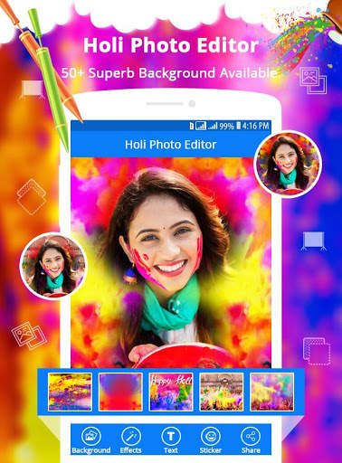 Holi Photo Editor 2018 |  Happy Dhueti screenshot 1